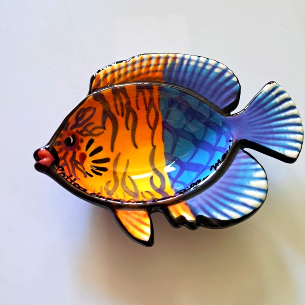 Colorful Ceramic Fish Trinket Dish